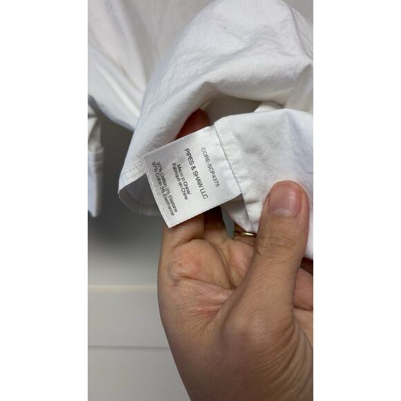 Veronica Beard Peplum Blouse Top Shirt Womens 8 White Crew Neck Short Sleeve - Picture 7 of 7